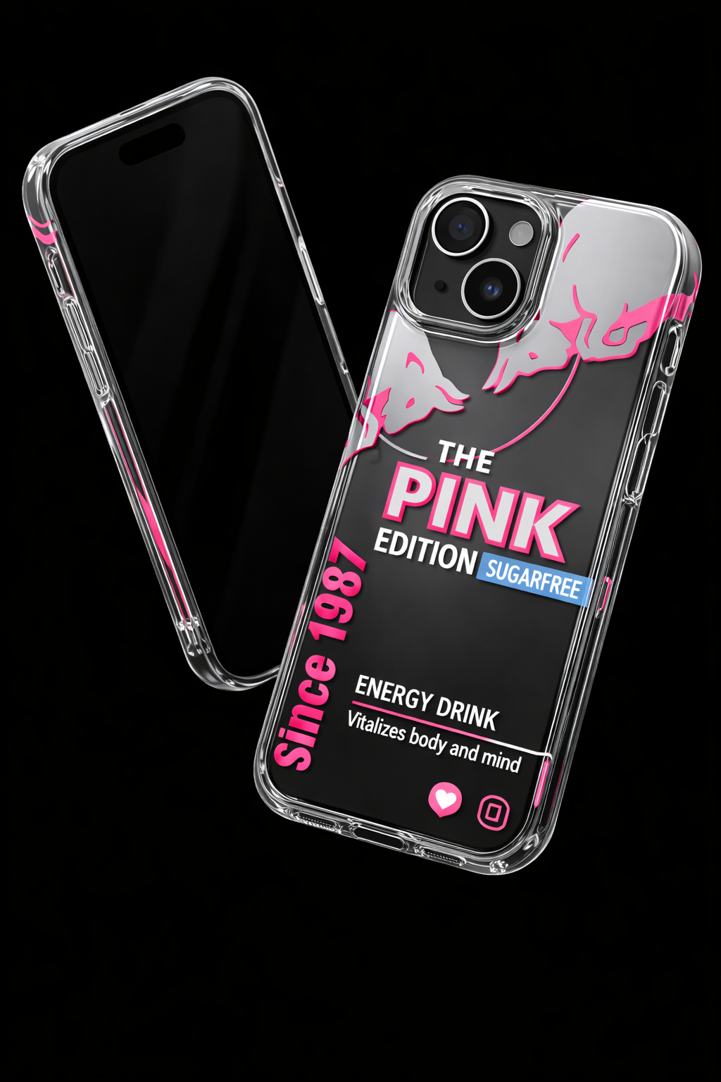 Coque Red Bull Rose Transparente